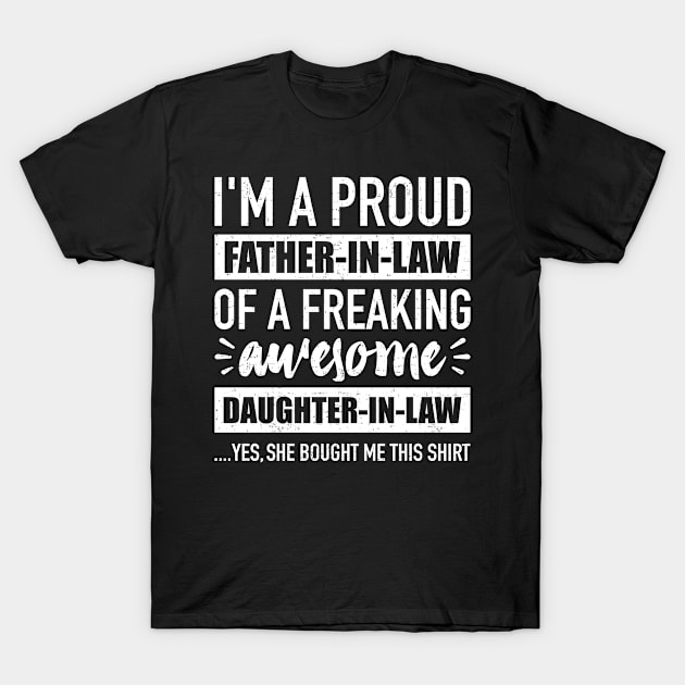 Proud father-in-law of awesome daughter-in-law T-Shirt by Designzz